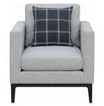 Apperson Light Grey Woven Texture Chair