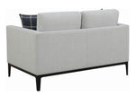 Apperson Light Grey Woven Texture Loveseat