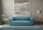 Arno Contemporary Sea Blue Velvet Sofa