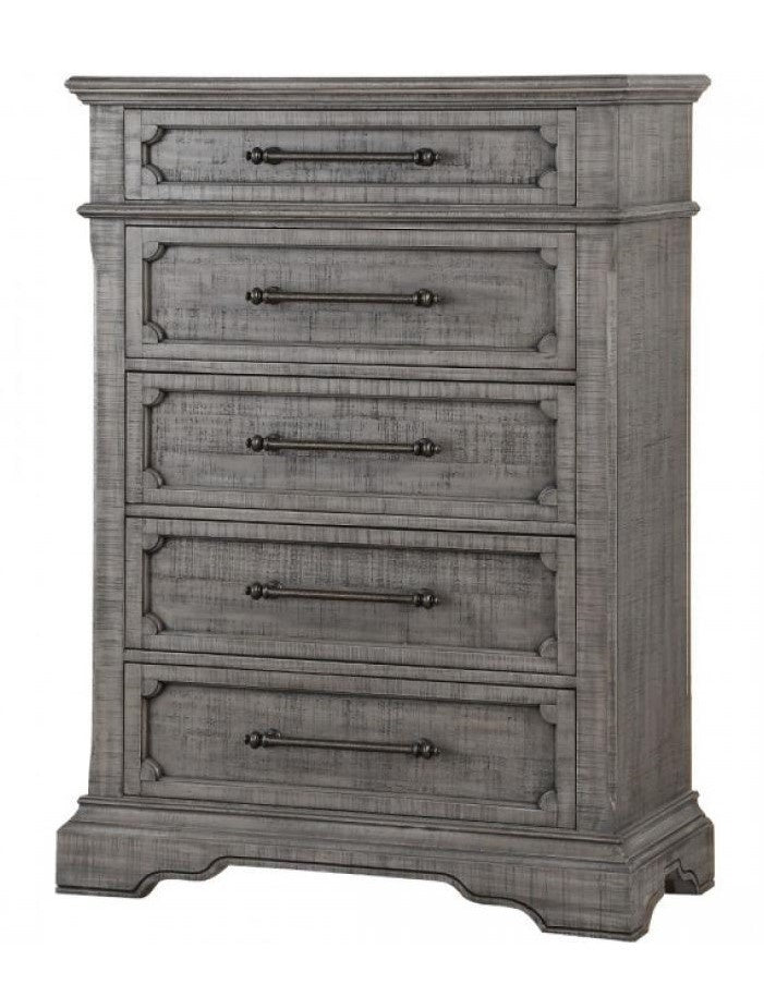 Artesia Natural Wood Chest with 5 Drawers