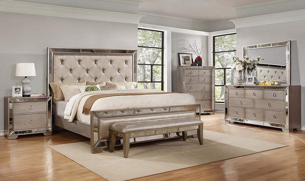 Ava Silver Bronze Cal King Bed (Oversized)