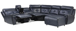 Avenue 6-Pc Navy RAF Modular Manual Recliner Sectional