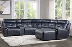 Avenue 6-Pc Navy RAF Modular Manual Recliner Sectional