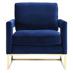 Avery Navy Velvet Accent Chair