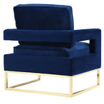 Avery Navy Velvet Accent Chair