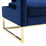 Avery Navy Velvet Accent Chair