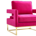 Avery Pink Velvet Accent Chair