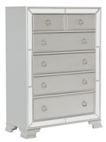 Avondale Silver Wood 5-Drawer Chest