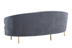 Baila Contemporary Grey Velvet Sofa (Oversized)