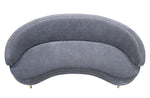 Baila Contemporary Grey Velvet Sofa (Oversized)