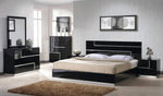 Barcelona Black Lacquer Wood Cal King Bed