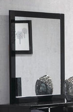 Barcelona Black Lacquer Wood Mirror