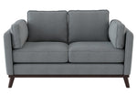 Bedos Gray Fabric Loveseat