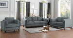 Bedos Gray Fabric Loveseat