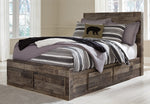 Derekson Multi Gray Wood Full Bed with Underbed Storage