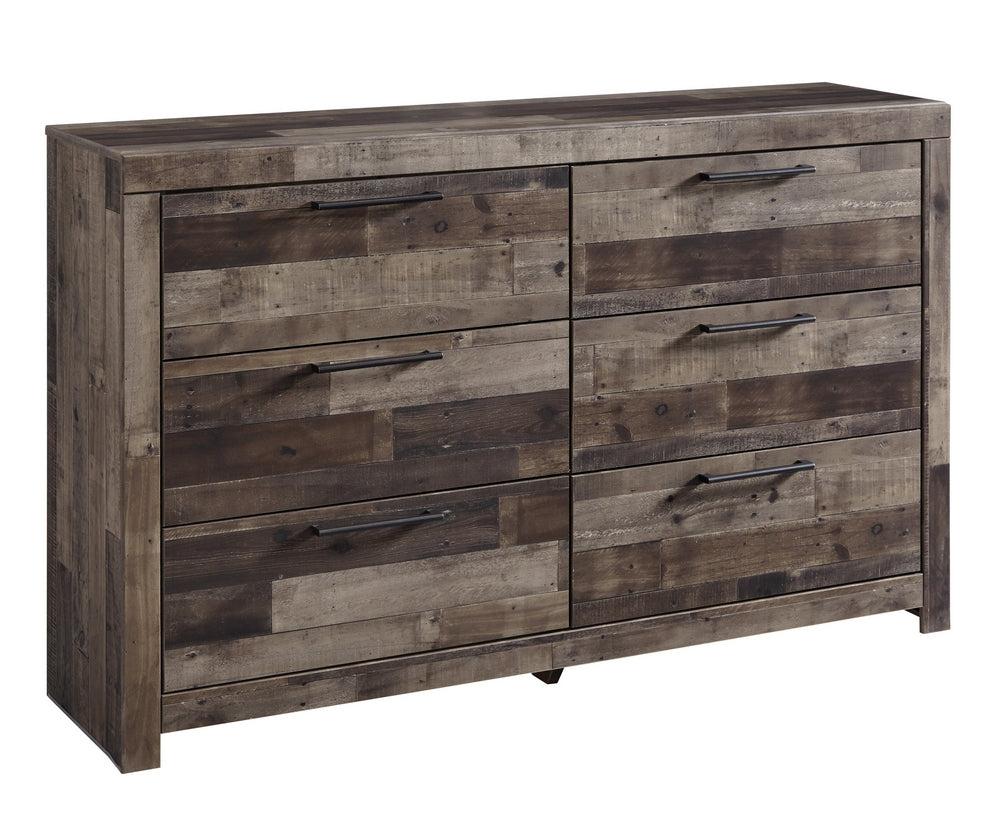 Derekson Multi Gray Wood 6-Drawer Dresser