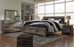 Derekson Multi Gray Wood King Panel Bed