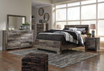 Derekson Multi Gray Wood Queen Panel Bed