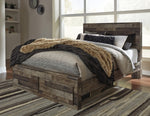 Derekson Multi Gray Wood Queen Storage Bed