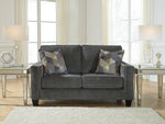 Gavril Gray Chenille Loveseat