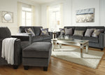 Gavril Gray Chenille Ottoman