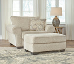 Haisley Ivory Fabric Chair and a Half