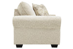 Haisley Ivory Fabric Loveseat