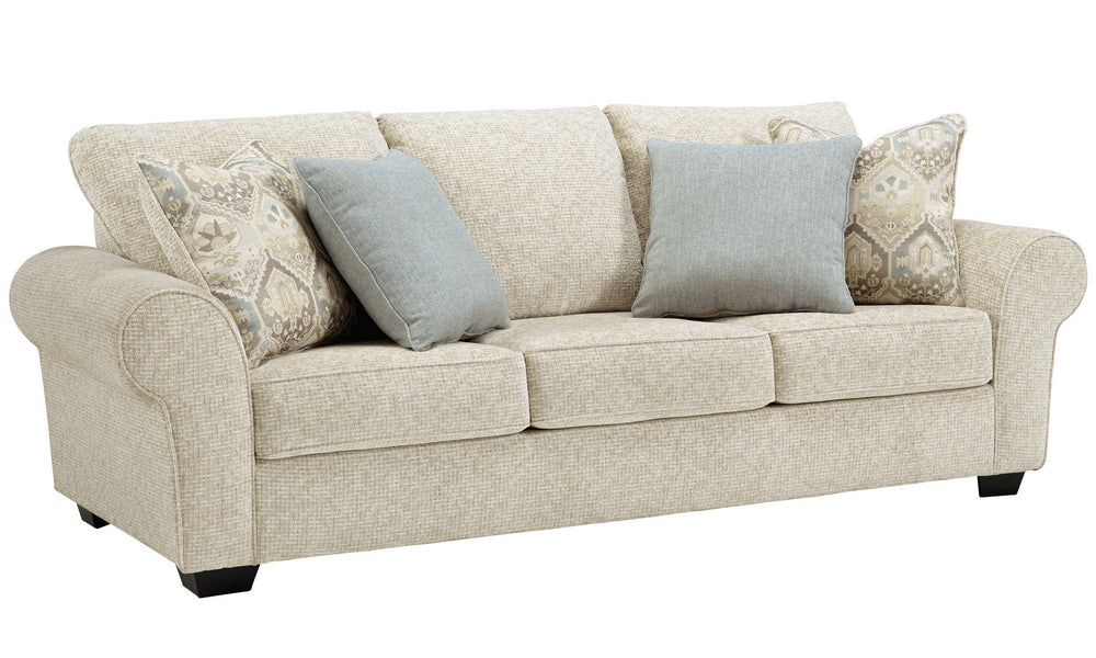 Haisley Ivory Fabric Sofa (Oversized)