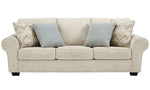 Haisley Ivory Fabric Sofa (Oversized)