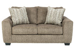 Olin Chocolate Fabric Loveseat