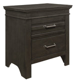 Blaire Espresso Wood 2-Drawer Nightstand