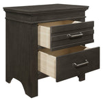 Blaire Espresso Wood 2-Drawer Nightstand