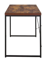 Bob Weathered Oak Wood/Black Metal Rectangular Writing Desk