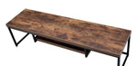 Bob Weathered Oak Wood/Metal TV Stand with Shelf