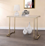 Boice II Faux Marble/Champagne Metal Sofa Table