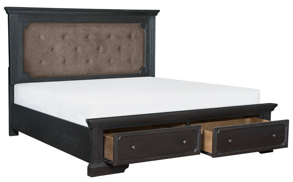 Bolingbrook Charcoal Wood Cal King Bed (Oversized)