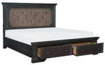 Bolingbrook Charcoal Wood Cal King Bed (Oversized)