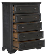 Bolingbrook Charcoal Wood 5-Drawer Chest