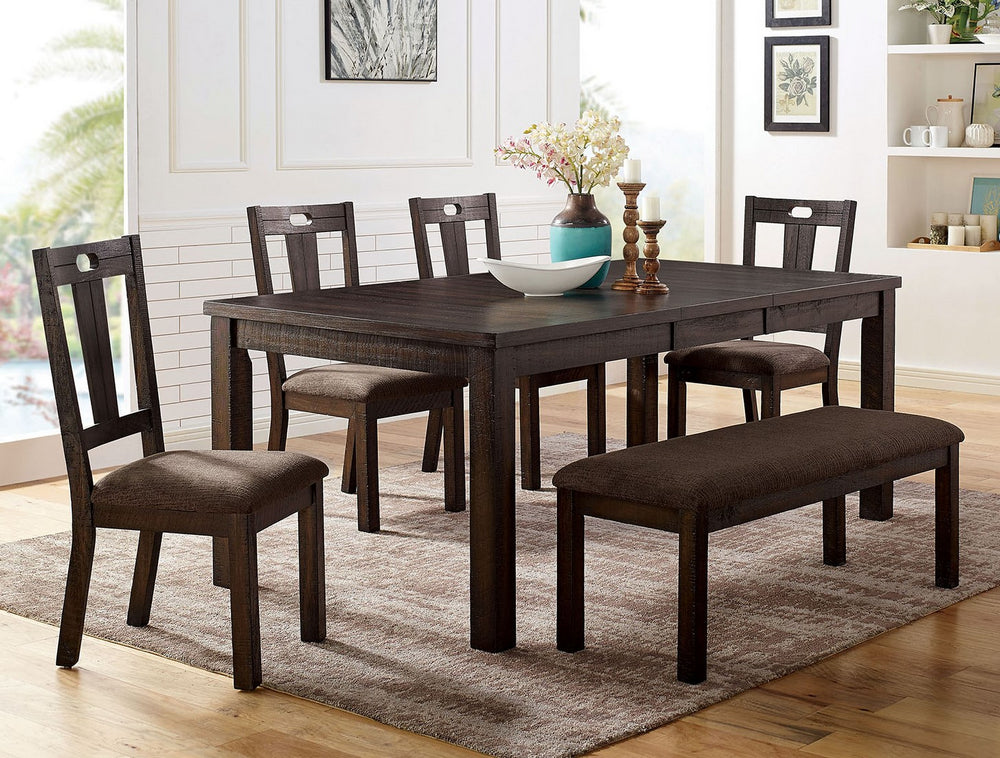 Brinley Walnut Wood Extendable Dining Table
