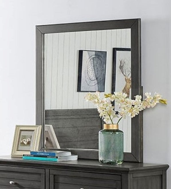 Brogan Gray Wood Dresser Mirror