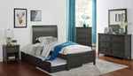 Brogan Gray Wood Full Bed with Trundle