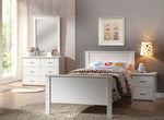 Bungalow White Wood Twin Bed