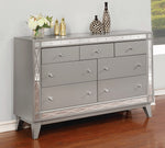 Camille 5-Pc Grey/Metallic Mercury King Bedroom Set