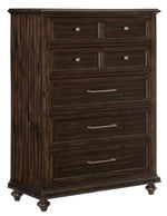 Cardano Driftwood Charcoal Wood 5-Drawer Chest