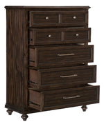 Cardano Driftwood Charcoal Wood 5-Drawer Chest