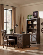 Cardano Driftwood Charcoal Wood Executive Desk