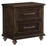 Cardano Driftwood Charcoal Wood 2-Drawer Nightstand