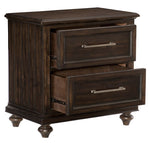 Cardano Driftwood Charcoal Wood 2-Drawer Nightstand