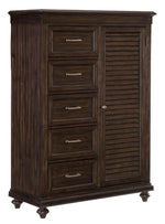 Cardano Driftwood Charcoal Wood Wardrobe Chest