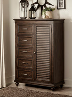 Cardano Driftwood Charcoal Wood Wardrobe Chest